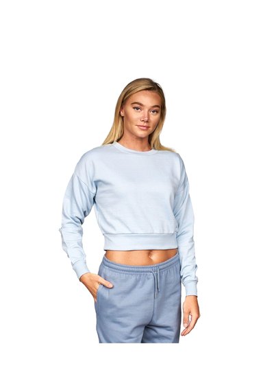 Juice Womens/Ladies Catalina Crew Neck Crop Sweatshirt - Dusty Blue product