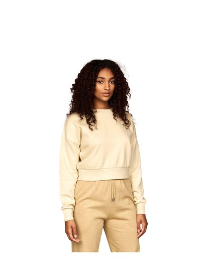 Juice Womens/Ladies Catalina Crew Neck Crop Sweatshirt - Stone product