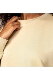 Womens/Ladies Catalina Crew Neck Crop Sweatshirt - Stone
