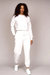 Womens/Ladies Catalina Crew Neck Crop Sweatshirt - White