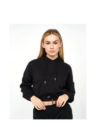 Womens/Ladies Danica 2 Crop Hoodie - Black