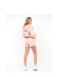 Womens/Ladies Danica 2 Crop Hoodie - Dusty Pink