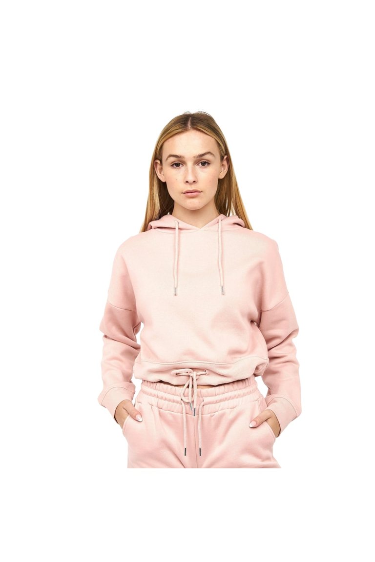 Womens/Ladies Danica 2 Crop Hoodie - Dusty Pink