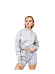 Womens/Ladies Danica 2 Crop Hoodie - Grey Marl