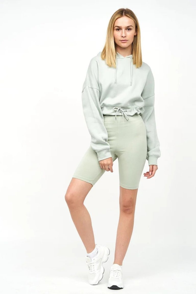 Womens/Ladies Danica 2 Crop Hoodie - Sage - Sage