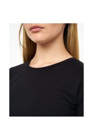 Womens/Ladies Tilly Crop T-Shirt - Black
