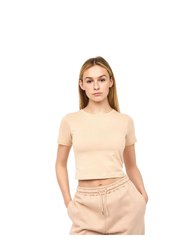 Womens/Ladies Tilly Crop T-Shirt - New Stone