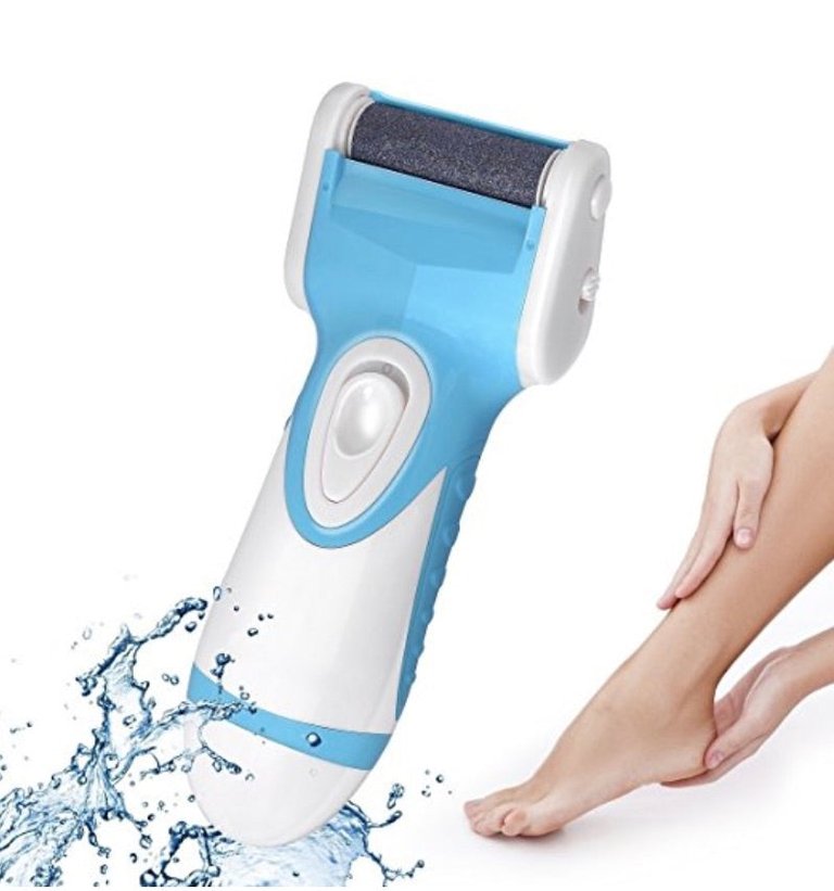 Electric Callus Remover & Shaver by NoCal, Best Pedi Foot File Tool (2 Rollers)