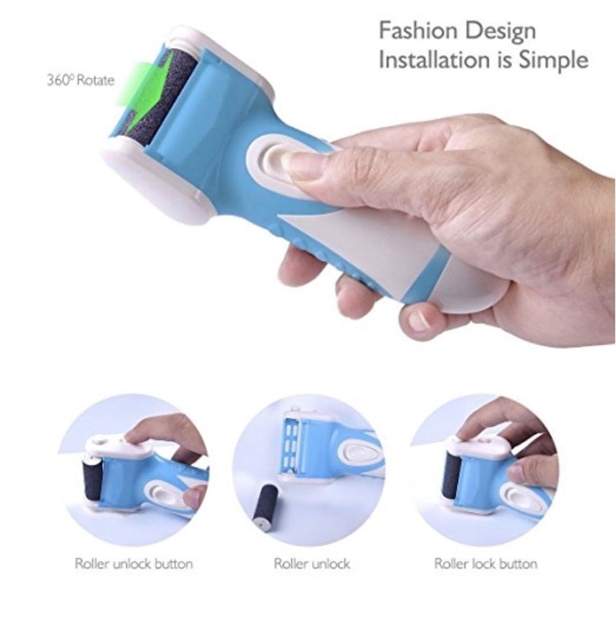 Electric Callus Remover & Shaver by NoCal, Best Pedi Foot File Tool (2 Rollers)