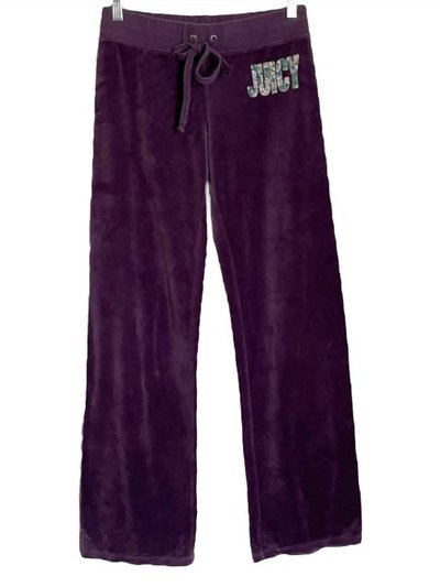 Juicy Couture Aubergine Logo Starlight Del Rey Pants product