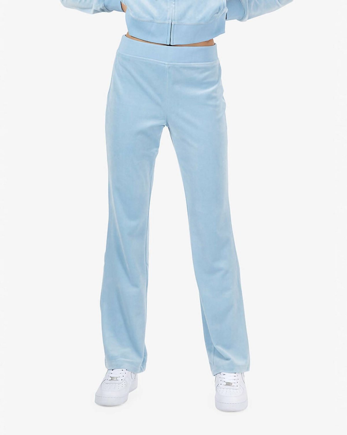 Juicy Couture Frosted Blue Frosted Velour Joggers