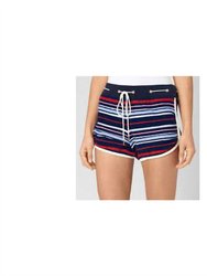 Micro Terry Striped Shorts - Multi