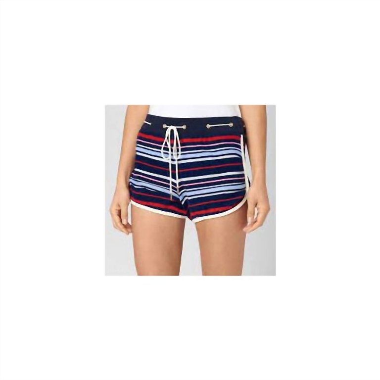 Micro Terry Striped Shorts - Multi