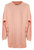 Track Velour Shift Dress With Lacing - Morning Blush