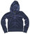 Women'S College Crest Regal Logo Velour Track Hoodie Jacket - Navy Blue