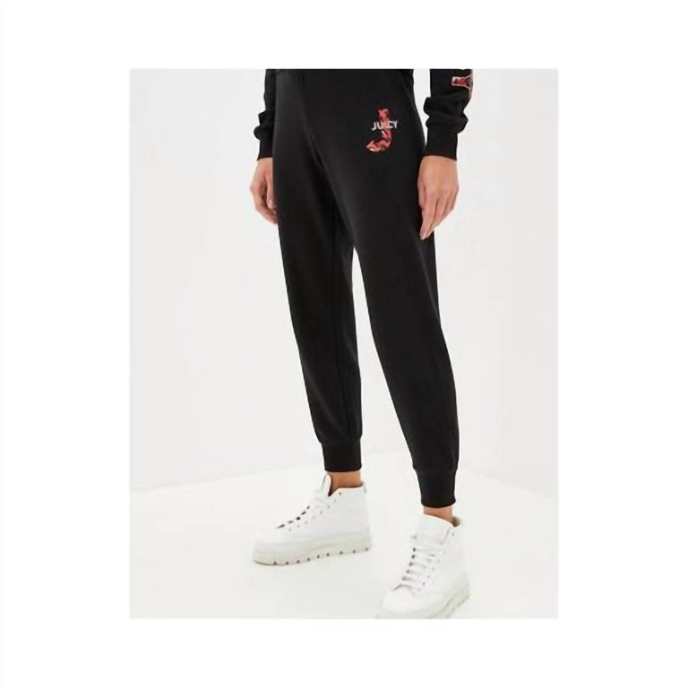 Women'S Pitch Juicy Fleece Track Jogger Pants - Black