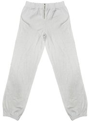 Women'S White Velour Zip Jogger Pants Xs - White