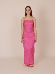 Floral Slip Dress - Hot Pink