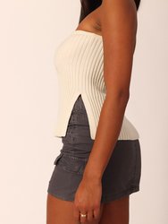 Ribbed Sweater Tube Top