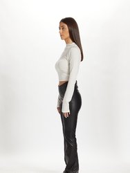 Vegan Leather Cinched Pants