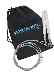 Glowy Sports Adjustable Height Steel Jump Rope In Silver, Set Of 2