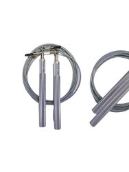 Glowy Sports Adjustable Height Steel Jump Rope In Silver, Set Of 2 - Silver