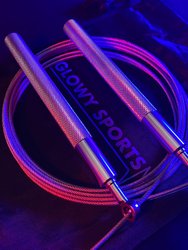 Glowy Sports Adjustable Height Steel Jump Rope In Silver