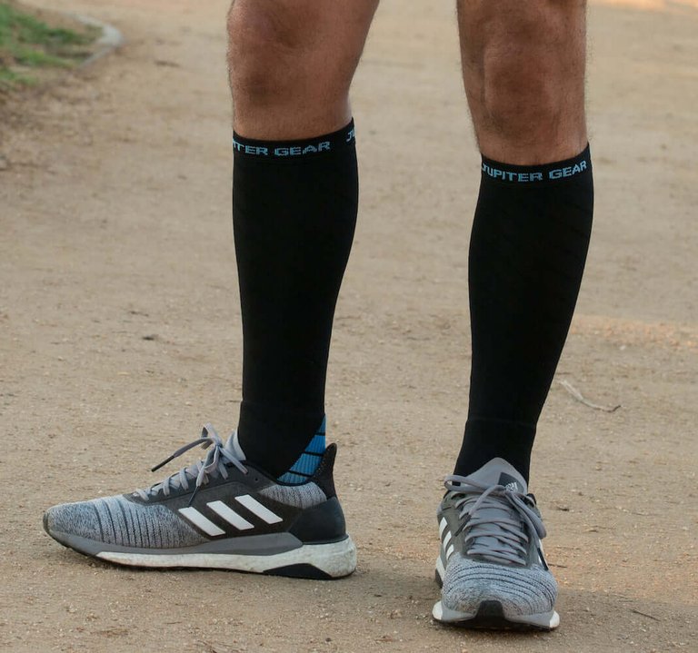 Endurance Compression Socks for Running and Hiking - Black