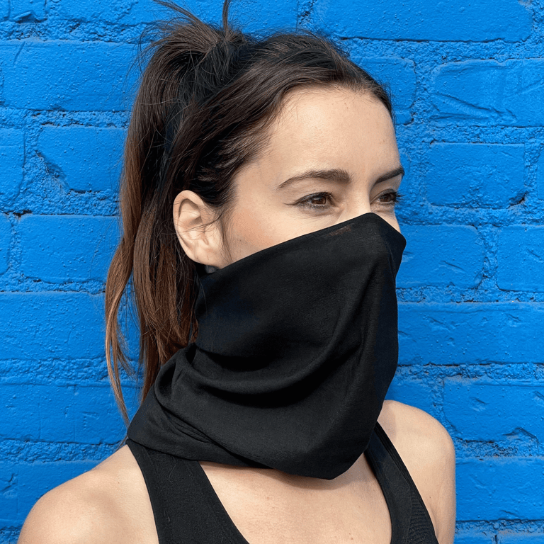 Hemless Neck Gaiter for Outdoor Activities - Black