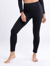 High-Waisted Classic Gym Leggings with Side Pockets - Black