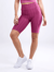 High-Waisted Scrunch Yoga Shorts with Hip Pockets - Rose Dust
