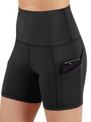 Jolie High-Waisted Athletic Shorts with Hip Pockets