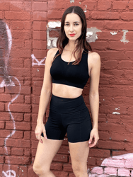 Jolie High-Waisted Athletic Shorts with Hip Pockets