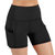 Jolie High-Waisted Athletic Shorts with Hip Pockets - Black