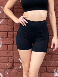 Jolie High-Waisted Athletic Shorts with Hip Pockets