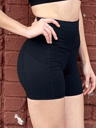 Jolie High-Waisted Athletic Shorts with Hip Pockets