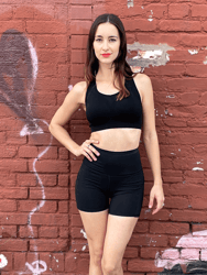 Jolie High-Waisted Athletic Shorts with Hip Pockets