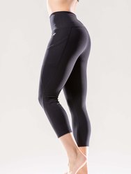 Jolie High-Waisted Capri Leggings with Hip Pockets