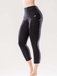 Jolie High-Waisted Capri Leggings with Hip Pockets