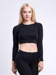 Long-Sleeve Crop Top