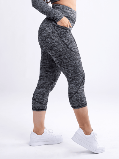 Jupiter Gear Mid-Rise Capri Fitness Leggings with Side Pockets product