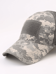 Military-Style Tactical Patch Hat With Adjustable Strap - ACU