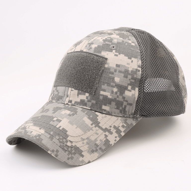 Military-Style Tactical Patch Hat With Adjustable Strap - ACU