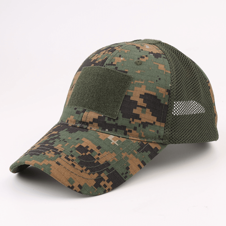 Military-Style Tactical Patch Hat With Adjustable Strap - BDU Digital