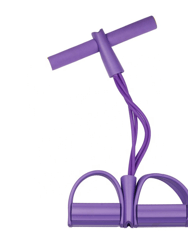 Pedal Resistance Band For Training Arms, Abs, Waist And Yoga Stretching - Purple
