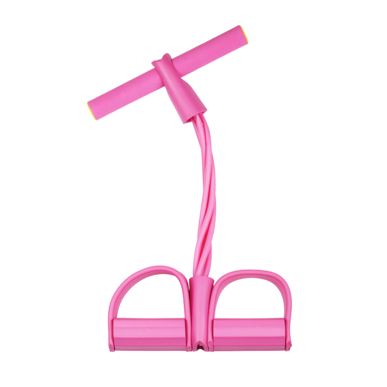 Pedal Resistance Band For Training Arms, Abs, Waist And Yoga Stretching - Pink