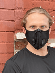 Performance Sports Face Mask with Activated Carbon Filter and Breathing Valves