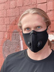 Performance Sports Face Mask with Activated Carbon Filter and Breathing Valves