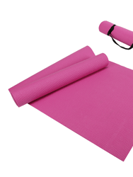 Performance Yoga Mat with Carrying Straps - Pink