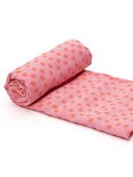 Premium Absorption Hot Yoga Mat Towel with Slip-Resistant Grip Dots - Light Pink